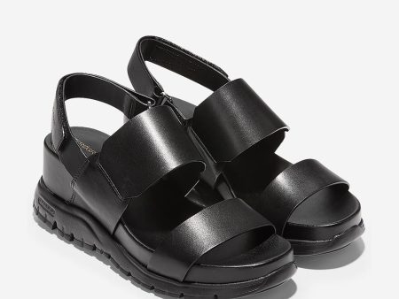 Cole Haan ZERØGRAND Wedge Sandal,Black,10 Blacksize 10 Fashion