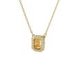 Swarovski Millenia Necklace Square Swarovski Zirconia, Yellow, Gold-Tone Plated For Discount