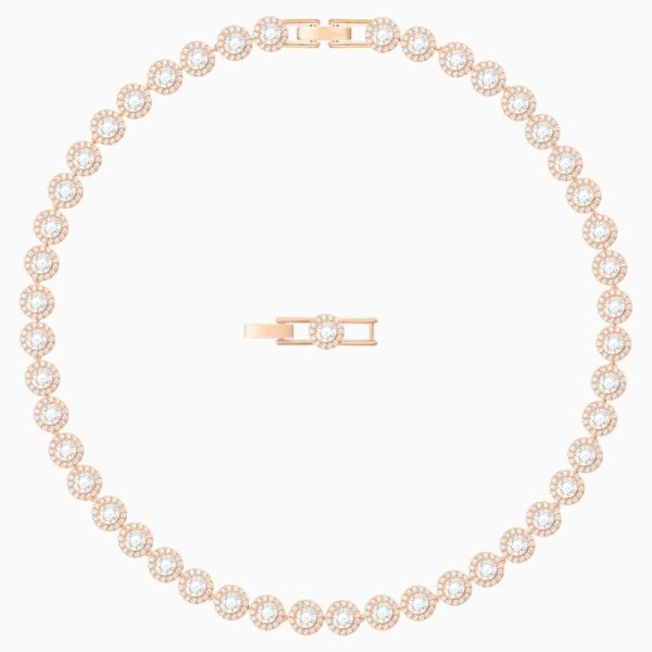 Swarovski Angelic Necklace White, Rose-Gold Tone Plated Online now