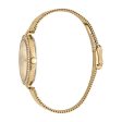 Esprit Ladies Watch Ip Gold Mesh Bracelet With Stone In The Case Gold Dial Supply