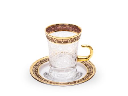 Decorium Mrc 12 Pcs Tea Set, Saucer With Gold Border Band For Cheap