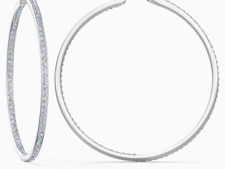 Swarovski Rare Hoop Pierced Earrings White One Size Online