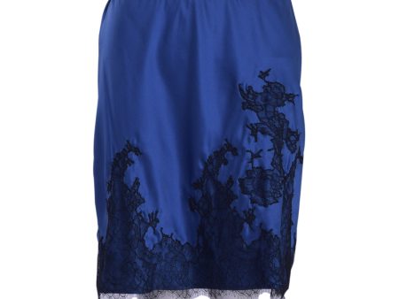 Marjolaine Nightdress Hal Slip Blue Black Large For Cheap