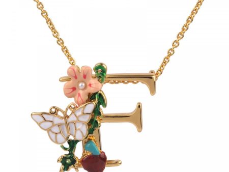 Les Nereides Blossoming Alphabet Necklace Letter F For Cheap