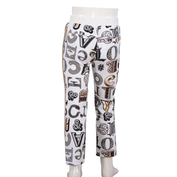 Roberto Cavalli Beige and White Jogging Trousers Online