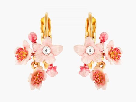 Les Nereides Pink Japanese Cherry Blossom Sleeper Earrings Online