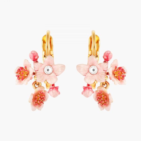 Les Nereides Pink Japanese Cherry Blossom Sleeper Earrings Online