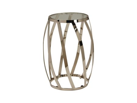 Ethan Allen Nickel Twist Side Table For Discount