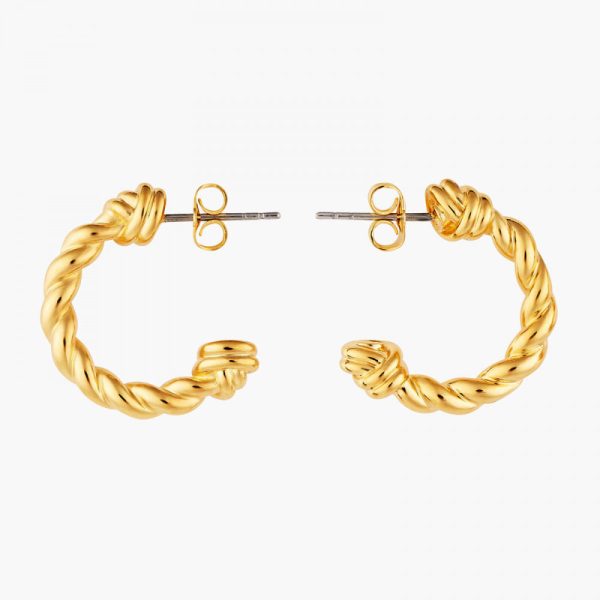 Les Nereides Twisted Hoop Earrings Supply