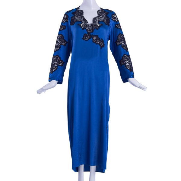 Marjolaine Nightdress Black & Blue Sale