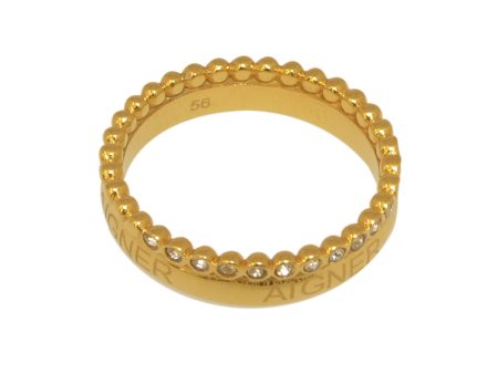 Aigner Gold Plated Ring Size 7 Online Hot Sale