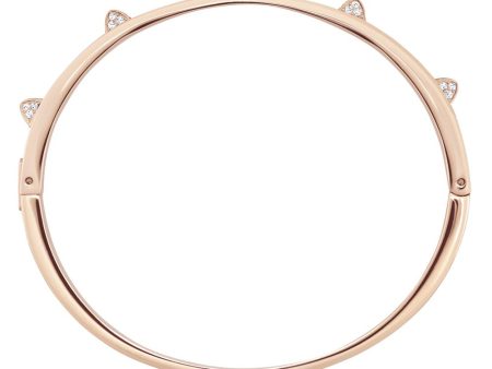 Swarovski Tactic Bangle White, Rose-Gold Tone Plated Fashion