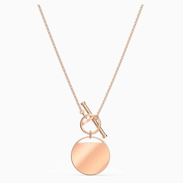 Swarovski Ginger T Bar Necklace White Rose-Gold One Size Discount