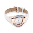 Swarovski Crystalline Sporty Watch Leather Strap, White, Rose-Gold Tone Pvd Online Sale