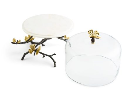 Butterfly Ginkgo Cake Stand Dome Fashion