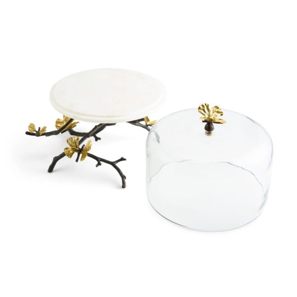 Butterfly Ginkgo Cake Stand Dome Fashion