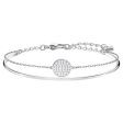 Swarovski Ginger Bangle White, Rhodium Plated For Cheap