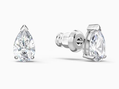 Swarovski Attract Pear Stud Pierced Earrings White One Size Online Hot Sale