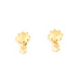 Les Nereides Round Double Citrine Stone Dormeuse Earrings Hot on Sale