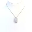 Esprit Necklace Silver Color Chain With Bar Pendant With Stone 9.25 Silver Online