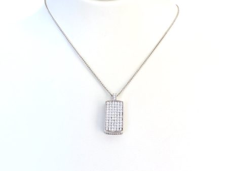 Esprit Necklace Silver Color Chain With Bar Pendant With Stone 9.25 Silver Online