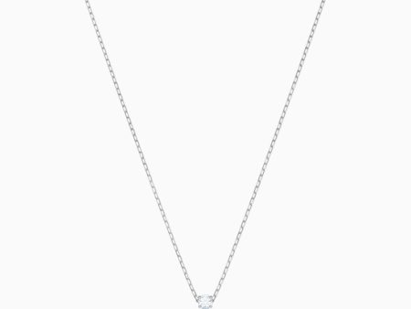 Swarovski Attract Trilogy Round Pendant White, Rhodium Plated Hot on Sale