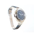 Armani Ladies Automatic Watch With Blue Leather Strap & Blue Dial Discount