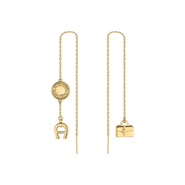 Aigner Erose Gold Plated Bon VoyageÂ With Bag CharmÂ & A Letter Charm Design Fashion