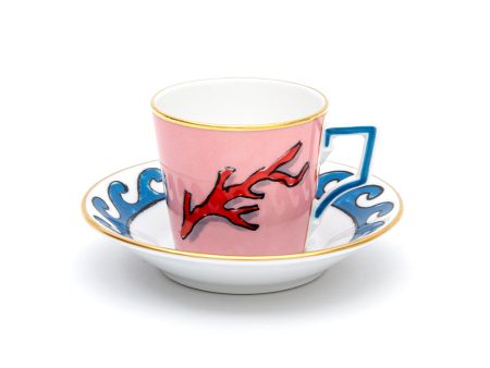 Richard Ginori 2 Coffee Cups Saucers 4 Pcsluna Il Viaggio Di Nettuno Hot on Sale