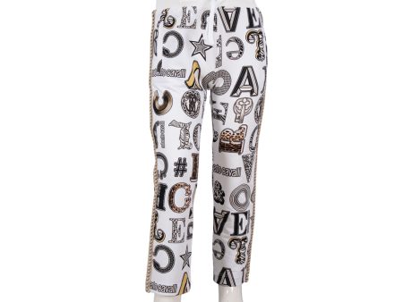 Roberto Cavalli Beige and White Jogging Trousers Online