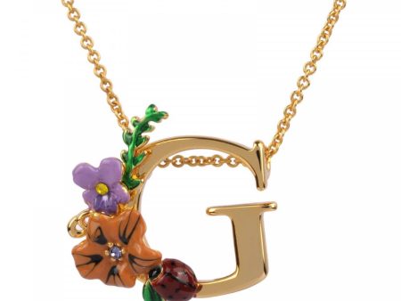 Les Nereides Blossoming Alphabet Necklace Letter G Discount