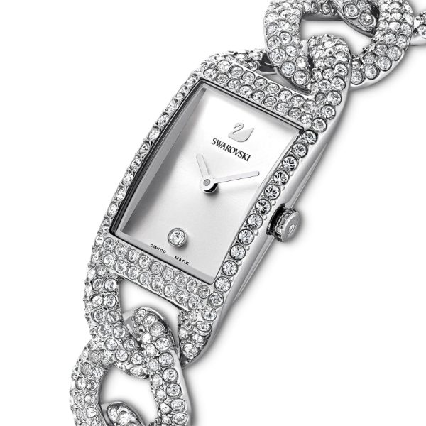 Swarovski Cocktail Watch Full PavÃƒÂ©, Metal Bracelet, Silver Tone, Stainless Steel Cheap