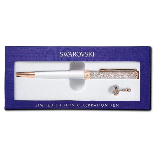 Swarovski Crystalline Celebration 2021 Ballpoint Pen White, Rose-Gold Tone Plated Online Hot Sale