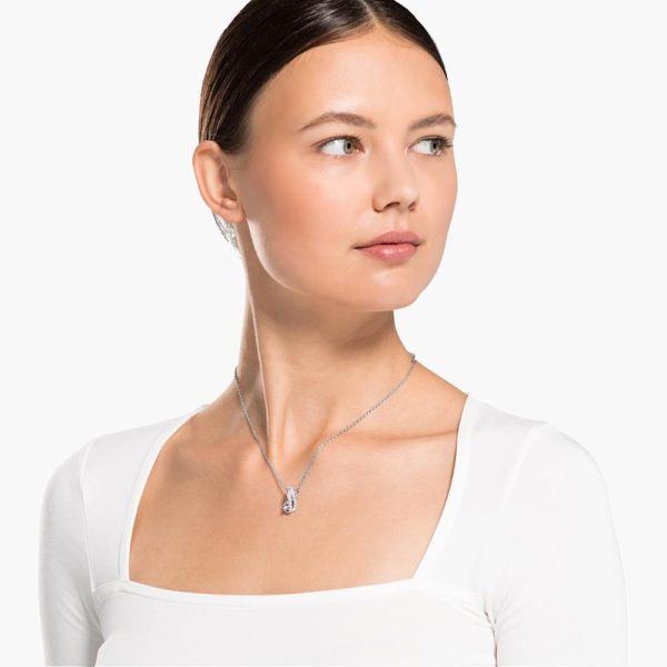 Swarovski Twist Rows Pendant White One Size on Sale