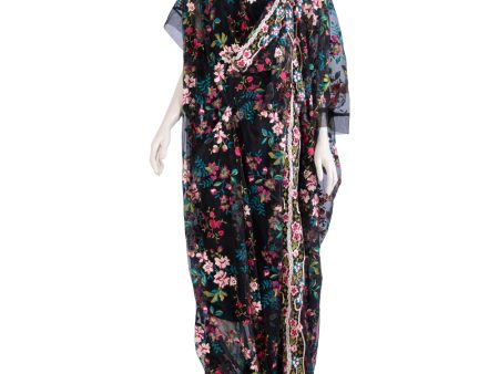 Montaha Black Kaftan One Size Online Sale