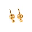 Les Nereides Round Double Citrine Stone Dormeuse Earrings Hot on Sale