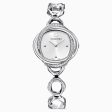 Swarovski Crystal Flower Watch Silver Tone Stainless Steel One Size Cheap