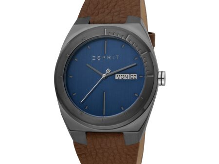 Esprit Men s Stainless Steel Watch WithÂ Blue Dial & Day Date on Sale