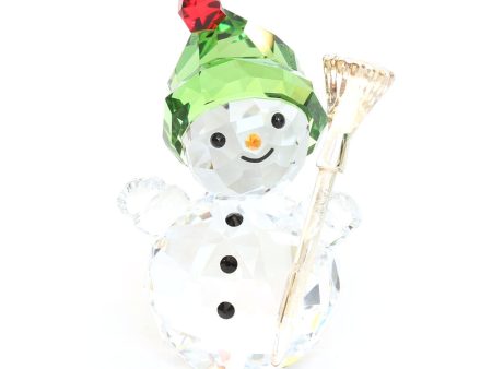 Swarovski Snowman With Broom Stick Figurine White Sale