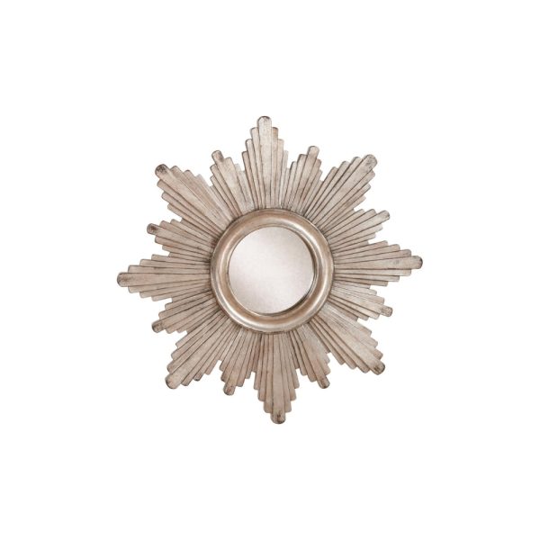 Ethan Allen Silver Sunburst Mirror (66Cm) 66X66 cm For Cheap