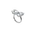 Swarovski Millenia Cocktail Ring Pear Cut Crystals, White, Rhodium Plated Online