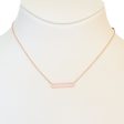 Esprit Necklace Ip Rosegold Chain With Open Bar Style With Stone Pendant For Discount