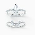 Swarovski Attract Pear Ring Set White 58 For Discount