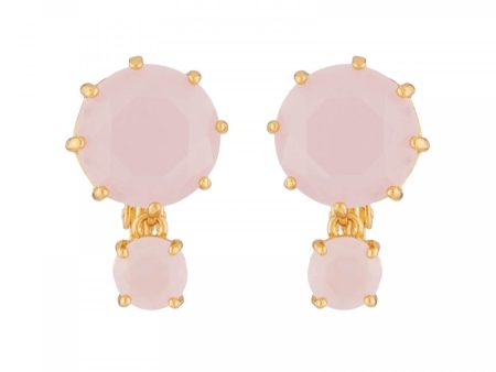 Les Nereides Pink 2 Round Stones La Diamantine Clip On Earrings Online Hot Sale