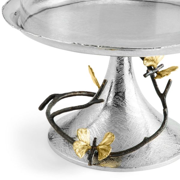 Butterfly Ginkgo Pastry Dish Dome Cheap