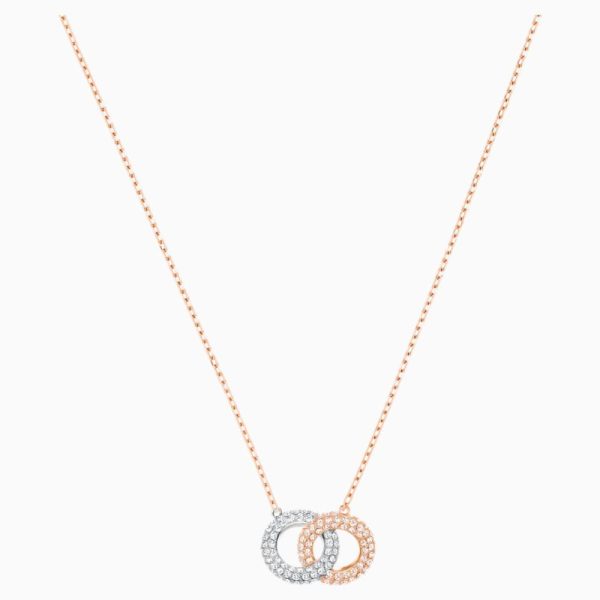 Swarovski Stone Necklace Multi-Colored, Rose-Gold Tone Plated Discount