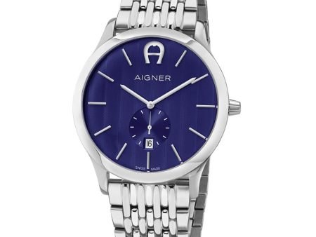 Aigner Tre Men s Watch Stainless Steel Case With Blue Dial Online