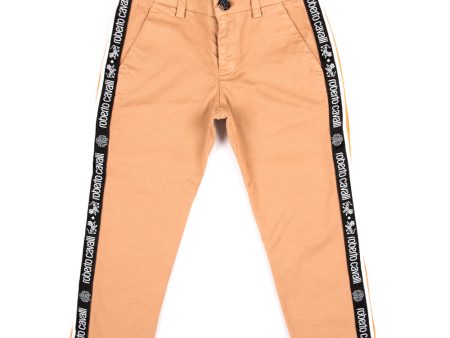 Roberto Cavalli Brown Trousers For Discount