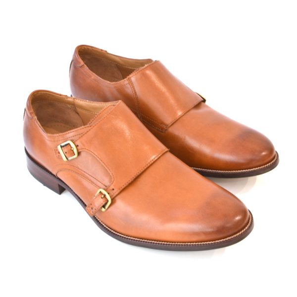 Cole Haan, Benton Double Monk Shoe, British Tan, 9 Supply