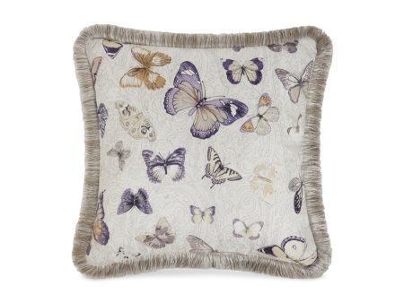 Etro Home Grey Cushion With Passementerie Size: 45x45 Cm For Discount